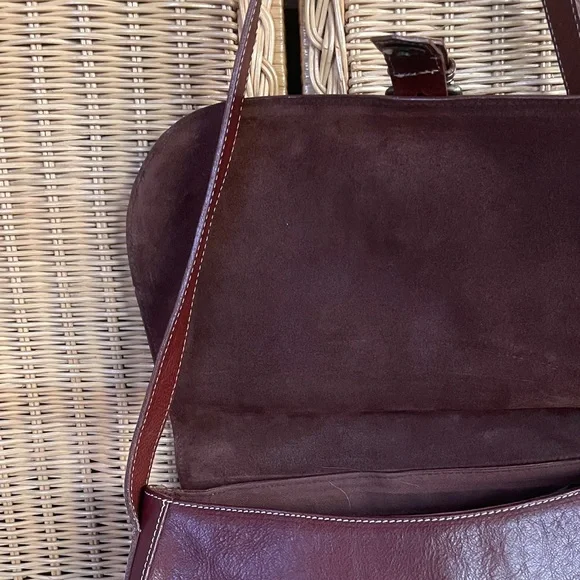 Vintage Claudia Firenze Brown Leather Saddle Shoulder Bag - Picture 7 of 12